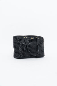 TORY BURCH x Woven Leather Oversized Purse
