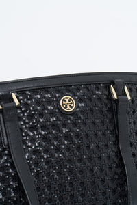 TORY BURCH x Woven Leather Oversized Purse