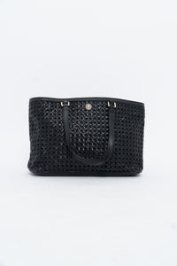 TORY BURCH x Woven Leather Oversized Purse