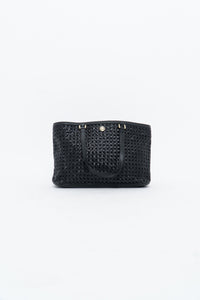 TORY BURCH x Woven Leather Oversized Purse