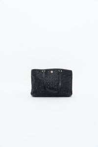 TORY BURCH x Woven Leather Oversized Purse