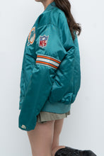 Load image into Gallery viewer, Vintage x Made in USA x MIAMI DOLPHINS 90s Starter Satin Bomber (S-L)