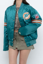 Load image into Gallery viewer, Vintage x Made in USA x MIAMI DOLPHINS 90s Starter Satin Bomber (S-L)