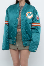 Load image into Gallery viewer, Vintage x Made in USA x MIAMI DOLPHINS 90s Starter Satin Bomber (S-L)