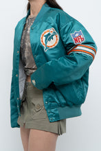 Load image into Gallery viewer, Vintage x Made in USA x MIAMI DOLPHINS 90s Starter Satin Bomber (S-L)