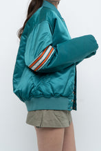Load image into Gallery viewer, Vintage x Made in USA x MIAMI DOLPHINS 90s Starter Satin Bomber (S-L)