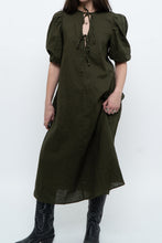 Load image into Gallery viewer, H&amp;M x Dark Green Linen Dress (XS, S)