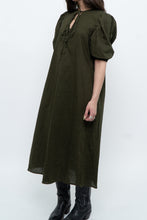 Load image into Gallery viewer, H&amp;M x Dark Green Linen Dress (XS, S)