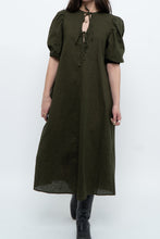 Load image into Gallery viewer, H&amp;M x Dark Green Linen Dress (XS, S)