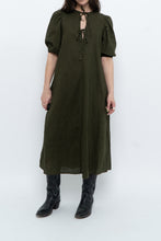 Load image into Gallery viewer, H&amp;M x Dark Green Linen Dress (XS, S)