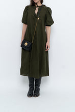 Load image into Gallery viewer, H&amp;M x Dark Green Linen Dress (XS, S)