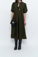 Load image into Gallery viewer, H&amp;M x Dark Green Linen Dress (XS, S)