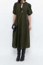 Load image into Gallery viewer, H&amp;M x Dark Green Linen Dress (XS, S)