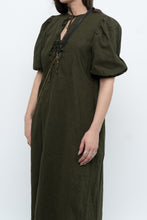 Load image into Gallery viewer, H&amp;M x Dark Green Linen Dress (XS, S)