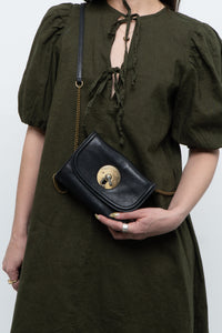 SEE BY CHLOE x Black Lois Leather Small Chain Purse