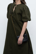Load image into Gallery viewer, H&amp;M x Dark Green Linen Dress (XS, S)