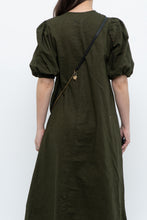 Load image into Gallery viewer, H&amp;M x Dark Green Linen Dress (XS, S)