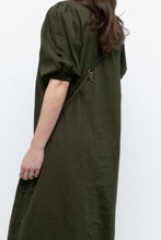 Load image into Gallery viewer, H&amp;M x Dark Green Linen Dress (XS, S)