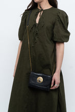 Load image into Gallery viewer, H&amp;M x Dark Green Linen Dress (XS, S)