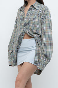 SUNDAY BEST x Baby Blue Fitted Mini Skirt (XS)