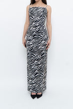 Load image into Gallery viewer, Vintage x Zebra Sequin Maxi Dress (S)