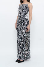 Load image into Gallery viewer, Vintage x Zebra Sequin Maxi Dress (S)