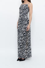 Load image into Gallery viewer, Vintage x Zebra Sequin Maxi Dress (S)