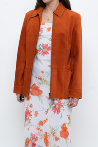 Vintage x Orange Suede Zip Jacket (XS, S)