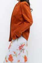 Load image into Gallery viewer, Vintage x Orange Suede Zip Jacket (XS, S)
