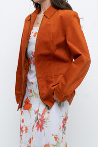 Vintage x Orange Suede Zip Jacket (XS, S)