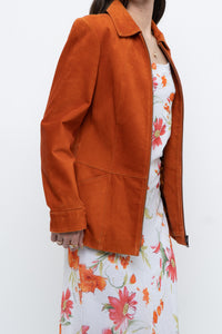 Vintage x Orange Suede Zip Jacket (XS, S)