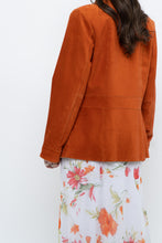 Load image into Gallery viewer, Vintage x Orange Suede Zip Jacket (XS, S)