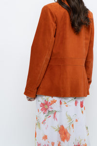 Vintage x Orange Suede Zip Jacket (XS, S)