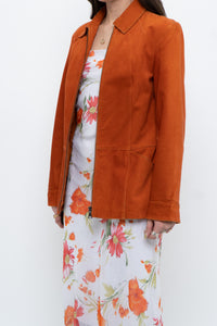 Vintage x Orange Suede Zip Jacket (XS, S)