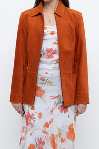 Vintage x Orange Suede Zip Jacket (XS, S)