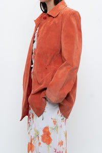 Vintage x Light Orange Genuine Suede Jacket (XS, S)