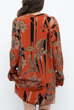 Load image into Gallery viewer, ETRO ITALY x Orange Pure Silk Patterned Buttonup Blouse/Dress (XS-M)