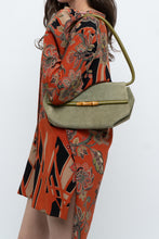 Load image into Gallery viewer, Vintage x LBABILA MILANO Green Suede Purse