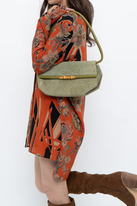 Vintage x LBABILA MILANO Green Suede Purse