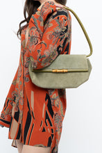 Load image into Gallery viewer, Vintage x LBABILA MILANO Green Suede Purse