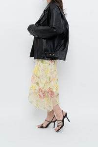 Vintage x Black Pebbled Leather Biker Jacket (M, L)