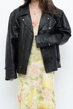 Load image into Gallery viewer, Vintage x Black Pebbled Leather Biker Jacket (M, L)