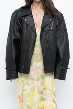 Load image into Gallery viewer, Vintage x Black Pebbled Leather Biker Jacket (M, L)