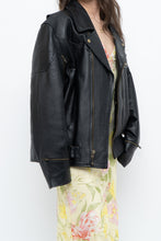 Load image into Gallery viewer, Vintage x Black Pebbled Leather Biker Jacket (M, L)