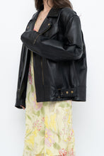 Load image into Gallery viewer, Vintage x Black Pebbled Leather Biker Jacket (M, L)