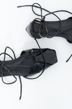 Load image into Gallery viewer, MASSIMO DUTI x Black Patent Faux Leather Strappy Flats (5.5)