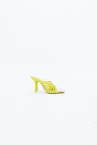 ZARA x Neon Yellow Rhinestone Strappy Heels (7)