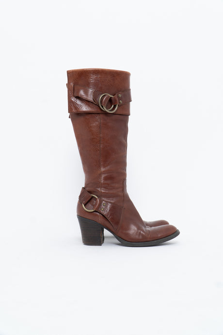 Vintage x NINE WEST Tan Leather Boots (7)