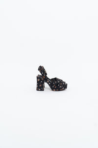 NINE WEST x Floral Fabric Platform Heels (7, 7.5)