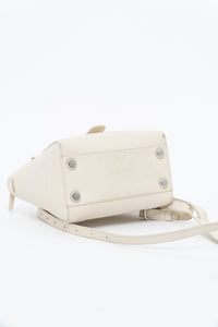 SENREVE x Cream Pebble Leather Structured Purse